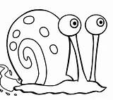 Spongebob Squarepants Coloring Pages Gary Printable Pet Snail sketch template