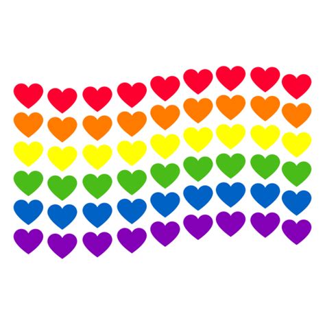 diseño png y svg de bandera del corazón del arco iris lgbt pegatina