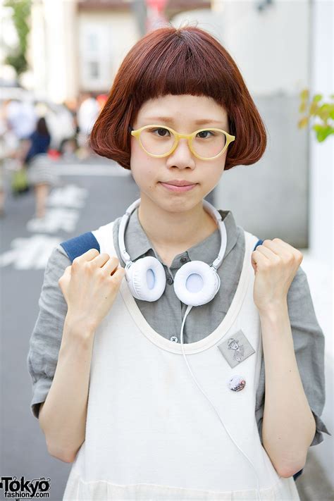 Harajuku Girl W Glasses Maxi Dress Globe Hope Bag And Patrick Sneakers