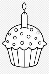 Cupcake Coloring Birthday Clip Pages Clipart Pinclipart Report sketch template