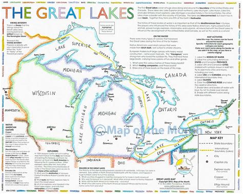 great lakes map maps   classroom