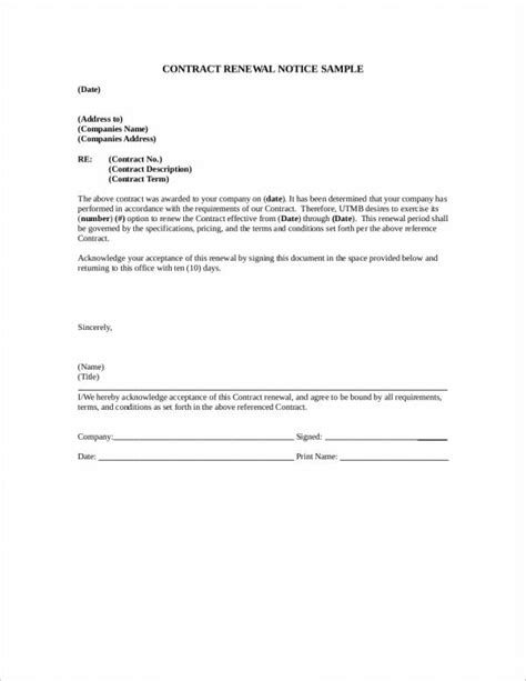 sample recomendation letter  contract renewal    modify