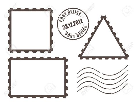 Postcard Clipart Stamp Outline Postcard Stamp Outline