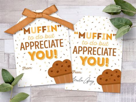 muffin      editable gift tag employee etsy
