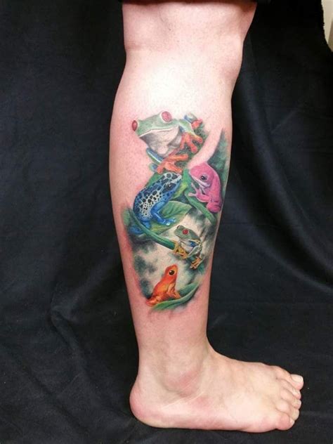 person   tattoo   leg    image  fish  turtle