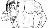 Wwe Reigns Championship Getdrawings Rollins Loudlyeccentric Getcolorings Colorin sketch template