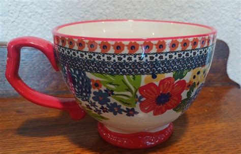 The Pioneer Woman Dazzling Dahlias Jumbo Cup Vented Lid 27oz Soup Bowl