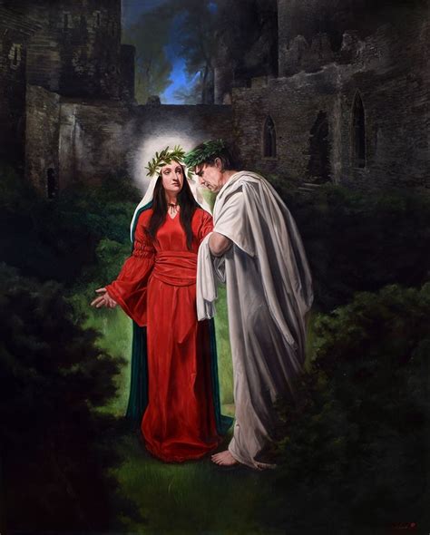 canto  beatrice visits virgil  limbo dantes inferno painting series oil  alumacomp