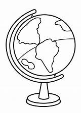 Globe Terrestre Globo Globus Colorare Globes Clipartmag 4kids Viajes Sheets sketch template