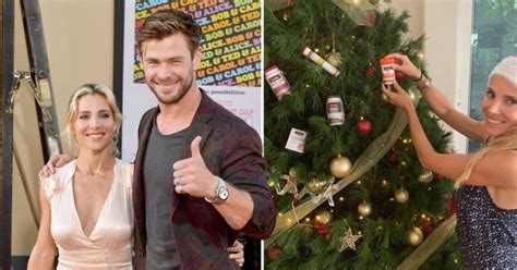Chris Hemsworth Wife Elsa Pataky Decorates Christmas Tree With Vitamins