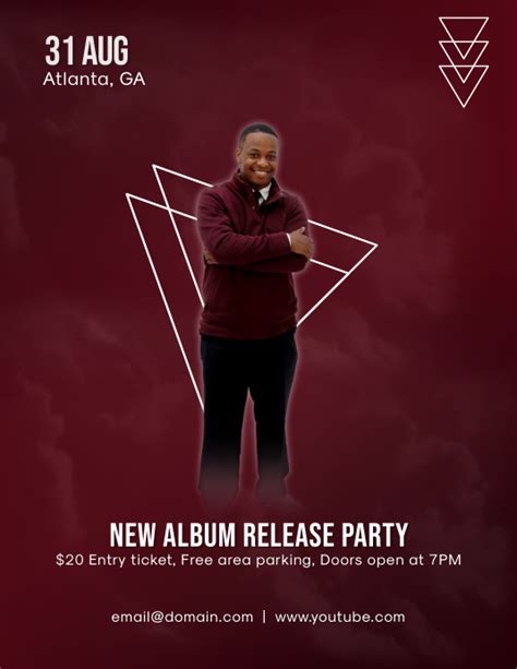 album release party template postermywall