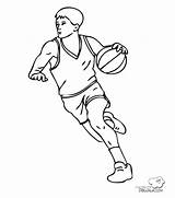 Baloncesto Jugador Basquetbol Az sketch template