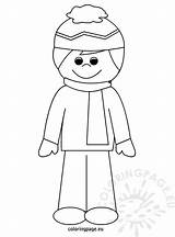 Boy Winter Outfit Coloring Reddit Email Twitter Coloringpage Eu sketch template