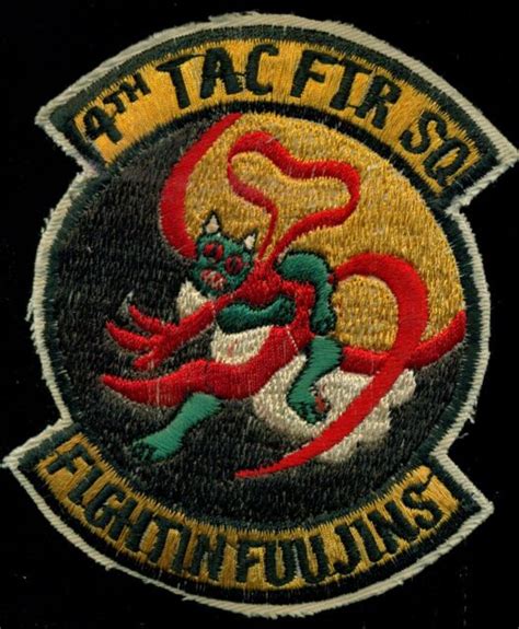 usaf  tactical fighter squadron fightin fuujins patch hm  ebay