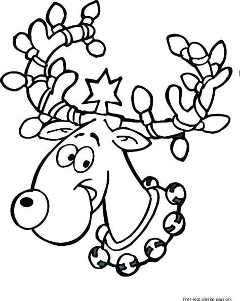 reindeer head coloring pages printable  getcoloringscom