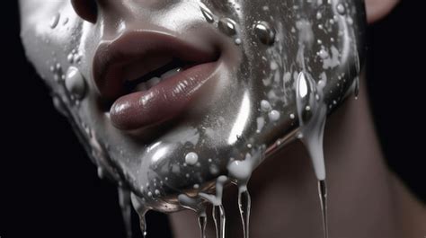 Premium Ai Image A Woman With Glamorous Skin And Dripping Dripping