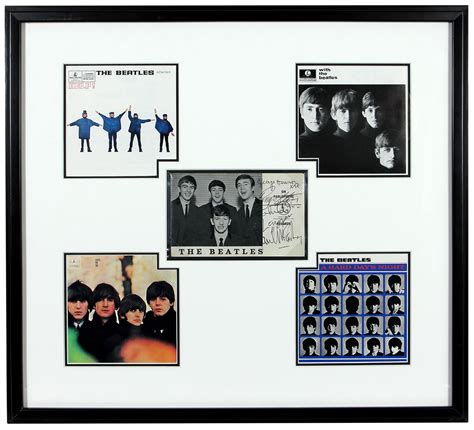 lot detail the beatles signed parlophone promotional
