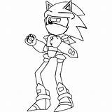 Sonic Mecha Metal Template Coloring sketch template