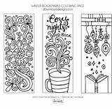 Bookmarks Bookmark Winter Coloring Printable Pdf Pages Cute Bydawnnicole Cf Sheets Template Patterns Colouring Library Books Zentangle Zentangles Choose Board sketch template