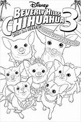 Chihuahua Beverly Hills Coloring Disney Movies Activities sketch template