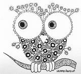 Zentangle Drawings Tangle Owls Colouring Zentangles Hooter Zen Stylowi Rysowanki Drawing Warped Dodaj Swojej sketch template