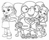 Ruby Rainbow Coloring Pages Cartoon sketch template