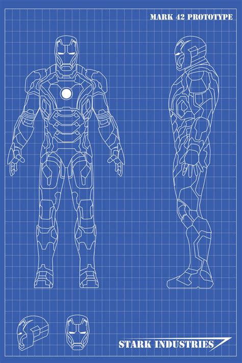 iron man blueprints mk  nickgonzales  deviantart iron man art