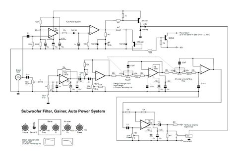 circuit diagram subwoofer filter circuit