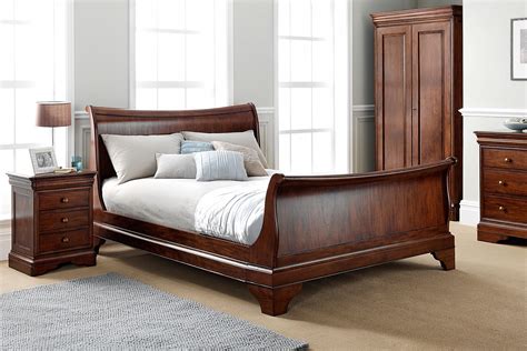 Antionette French Sleigh Bed Crown French Furniture