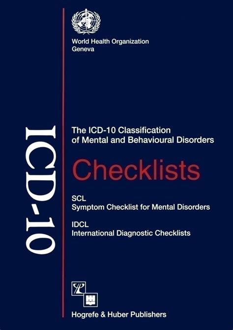 icd  icd  checklists hogrefe publishing