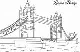 London Bridge Coloring Tower Kids Drawing Studyvillage Colouring Pages Sheets Printable sketch template