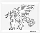 Rainwing Dragon sketch template