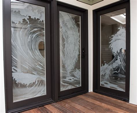 etched glass panel  front door glass door ideas
