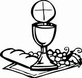 Chalice Clipart Communion First Drawing Cliparts sketch template