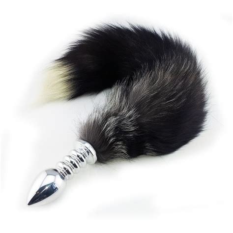 New Large Fox Tail Anal Plug Cat Tail Butt Plug Anal Dilator Erotic