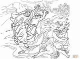 Coloring Elijah Baal Prophets Fire Chariot Pages Defeats Prophet Printable Heaven Elisha Taken Template sketch template