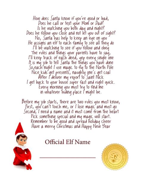 elf certificate elf   shelf christmas elf elf letters