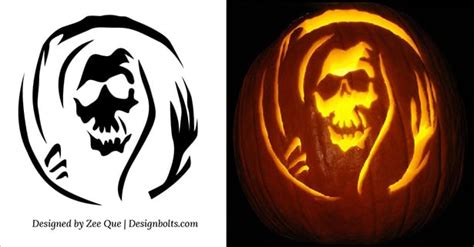 halloween scary pumpkin carving patterns stencils