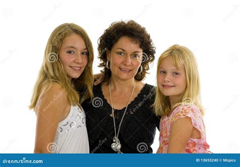 mother    daughters stock photo image  isolated smiling