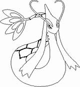 Milotic Coloring Pages Base Template sketch template