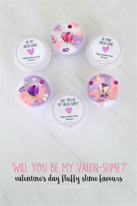 will you be my valen slime valentine s day slime favours mama papa