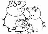 Peppa Pig Coloring Family Kids Pages Printable Colouring Prin Coloriage sketch template
