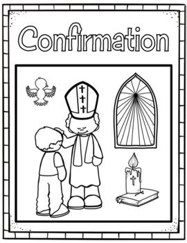 catholic sacraments coloring book  bookmarks   tpt