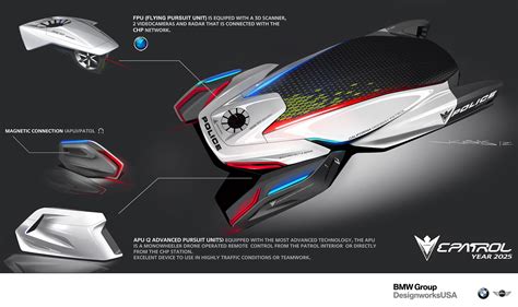 designworksusa  patrol futuristic human drone pursuit vehicle concept tuvie