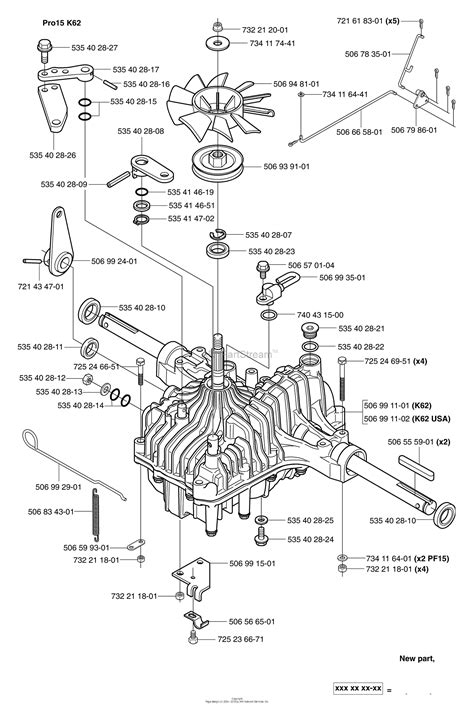 husqvarna rider pro    parts diagram  transmission