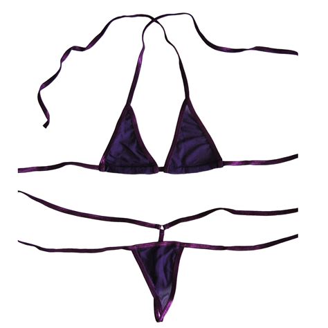 buy esquki women s sheer extreme bikini halterneck top and tie sides