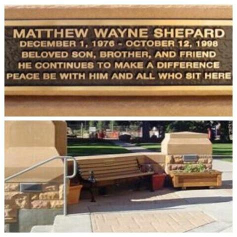 matthew shepard memorial bench laramie wyoming laramie wyoming memorial benches matthew