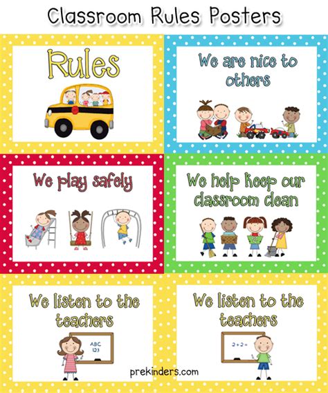 printable classroom rules  pictures