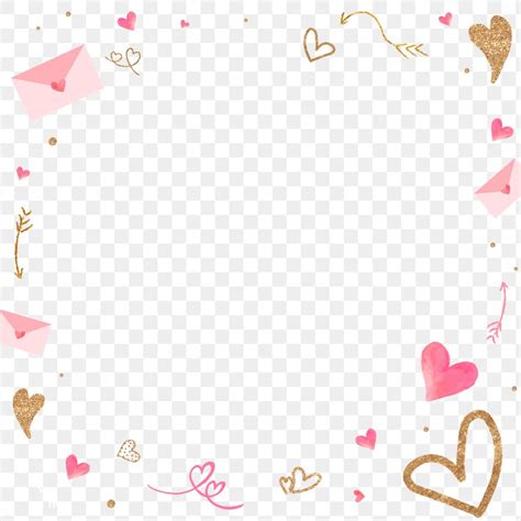 valentines love letter frame png  stock illustration high