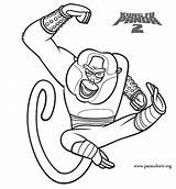 Kung Shifu Colorir Ausmalbilder Macaco sketch template